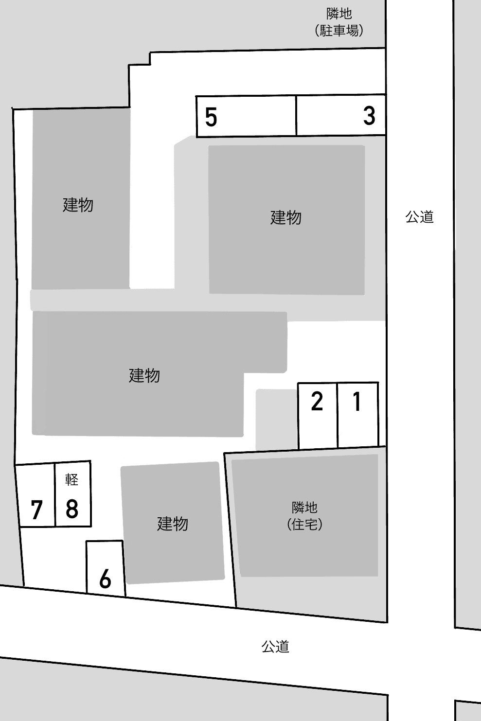 リヴェールの駐車配置図