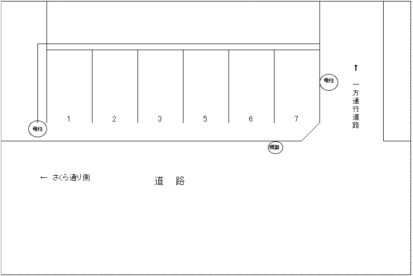 髙田駐車場の駐車配置図