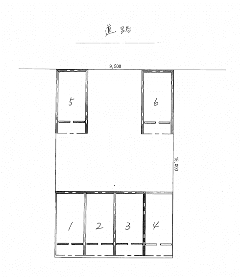 川原町の駐車配置図