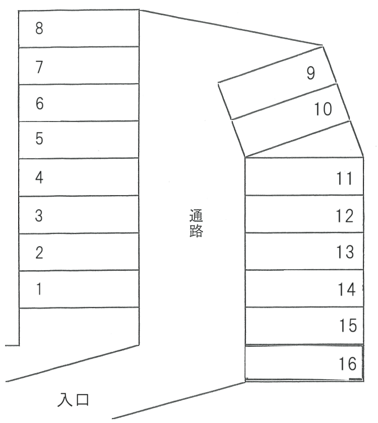 彦根駐車場の駐車配置図