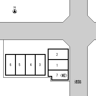 久保田2丁目パーキングの駐車配置図