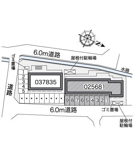 ウエスタン(25681)の駐車配置図
