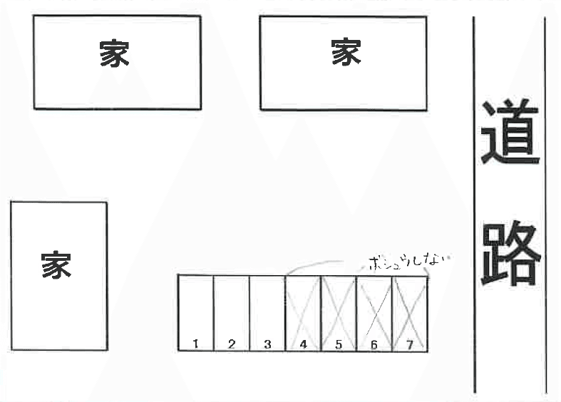 渡邊駐車場の駐車配置図