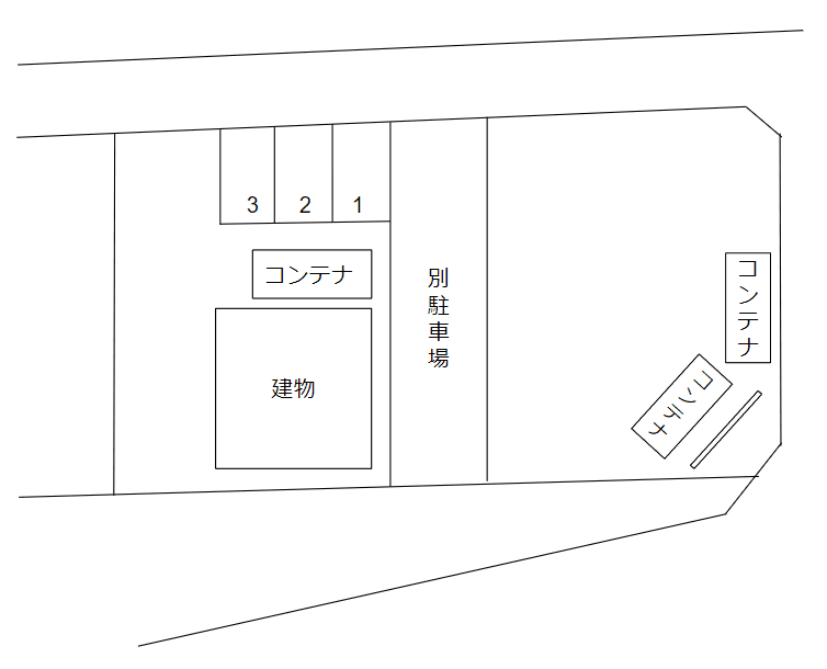 蓮田関山第2駐車場の駐車配置図