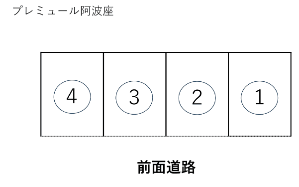 プレミュール阿波座の駐車配置図