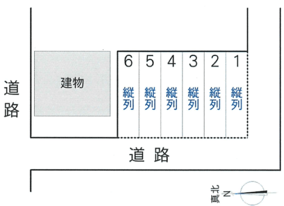 学園の森3丁目駐車場の駐車配置図