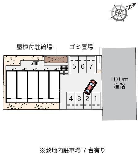 クレイノＭＩＬＫ(56376)の駐車配置図