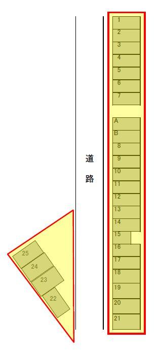 エル駐車場の駐車配置図