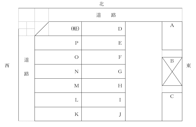 森本五丁目駐車場【45】の駐車配置図