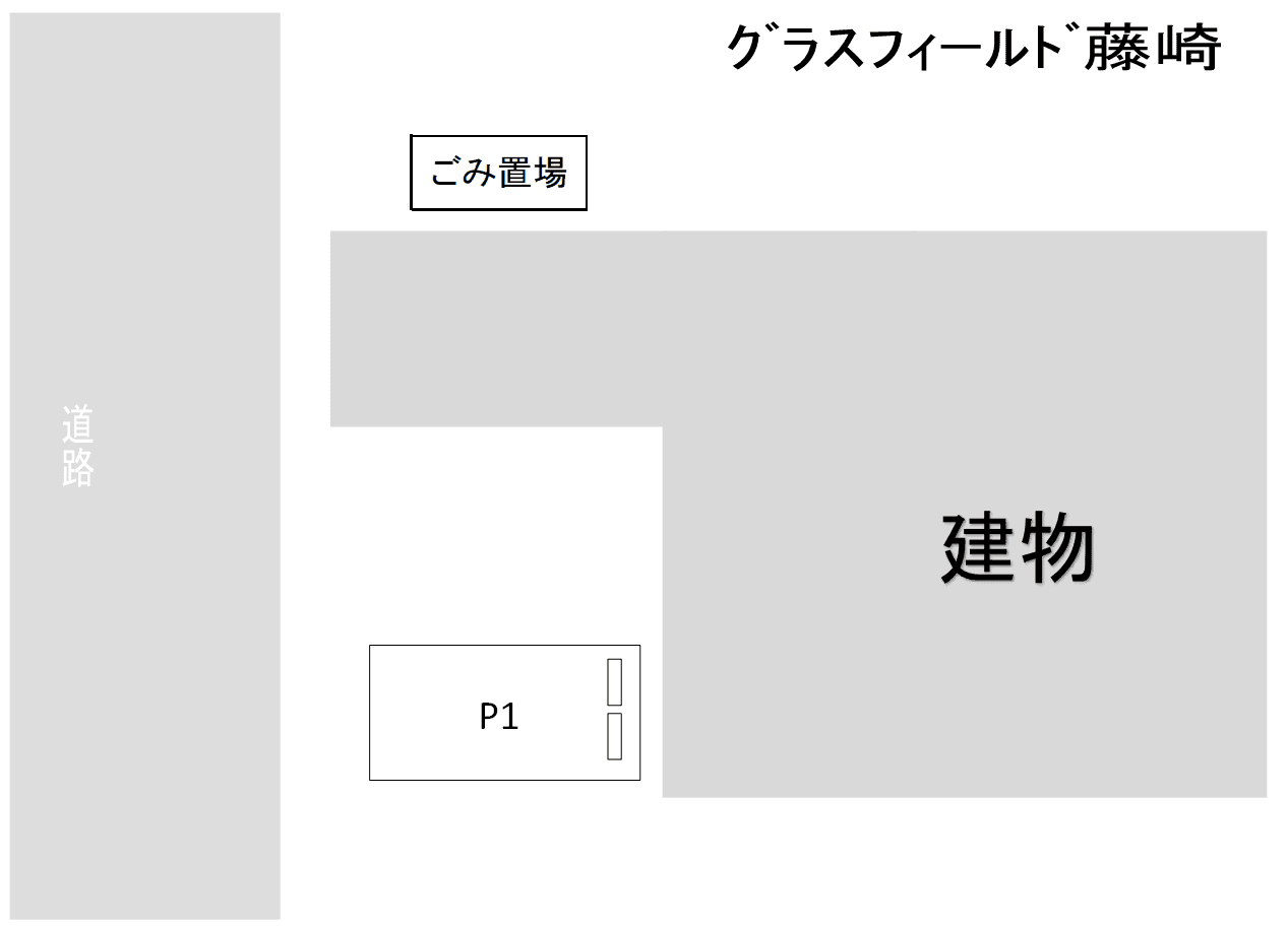 ｸﾞﾗｽﾌｨｰﾙﾄﾞ藤崎の駐車配置図