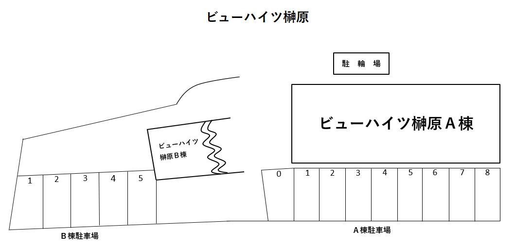 ビューハイツ榊原駐車場の駐車配置図