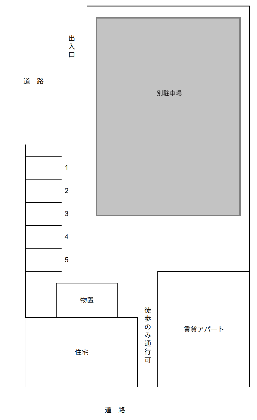 神津(角田第二駐車場内)の駐車配置図