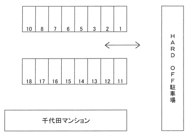 金井第３駐車場の駐車配置図