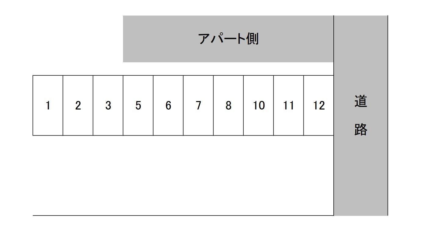 清見台1三輪駐車場の駐車配置図
