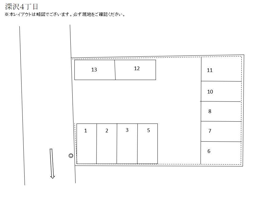 深沢４丁目の駐車配置図