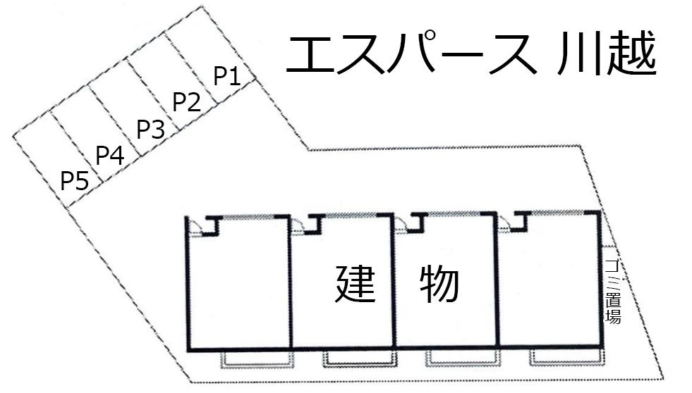エスパース 川越の駐車配置図
