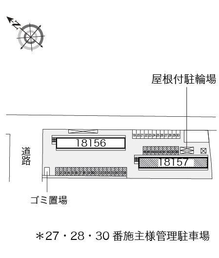 グランデ泉Ｂ(18157)の駐車配置図