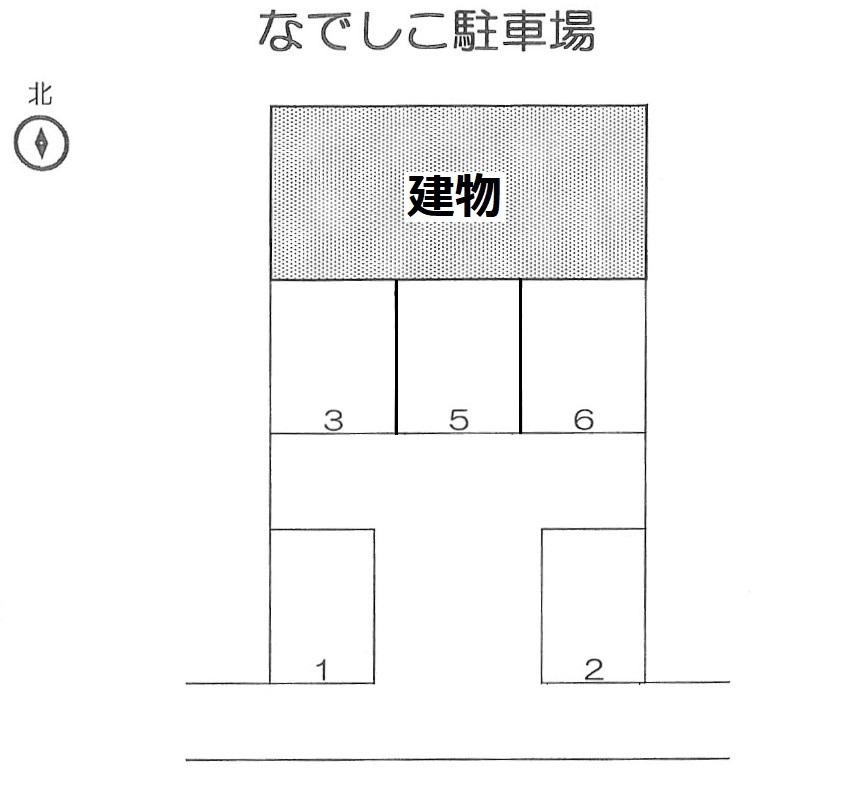 なでしこ駐車場の駐車配置図