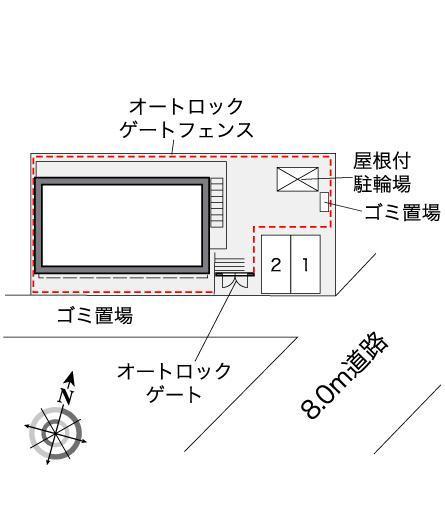 野崎通Ａ(37542)の駐車配置図