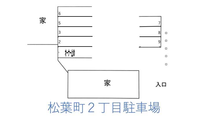 松葉町2丁目駐車場の駐車配置図