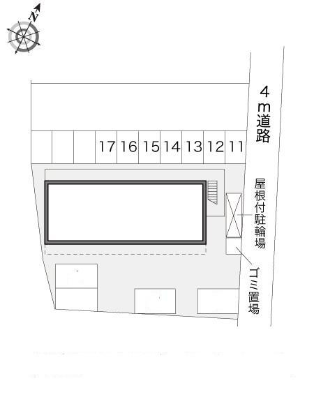 ハッピーロイヤル(16030)　敷地外駐車場の駐車配置図