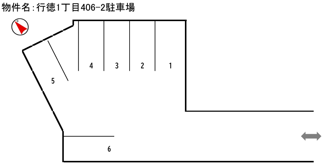 行徳1丁目406-2駐車場の駐車配置図