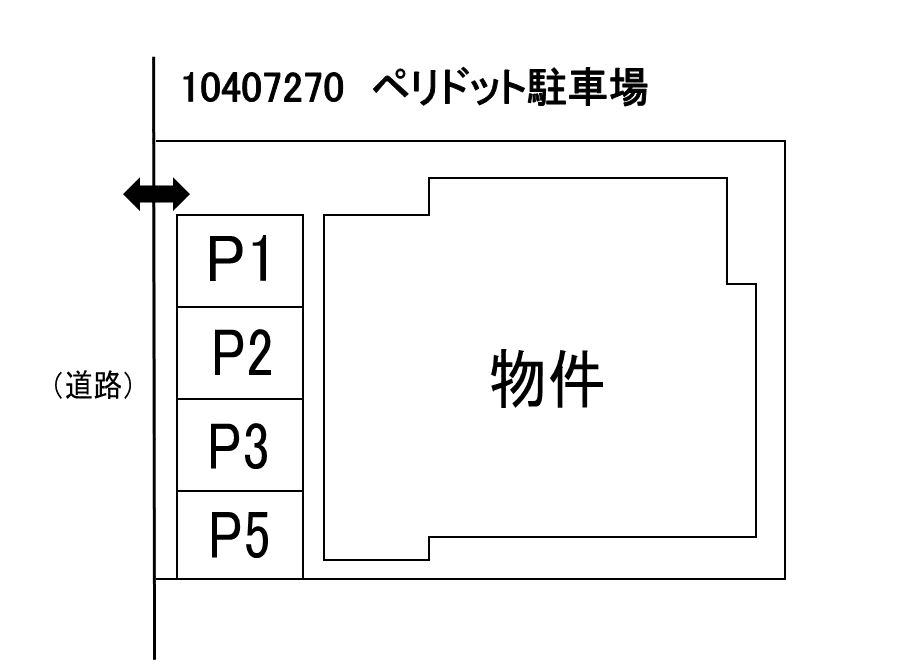 ペリドット駐車場の駐車配置図