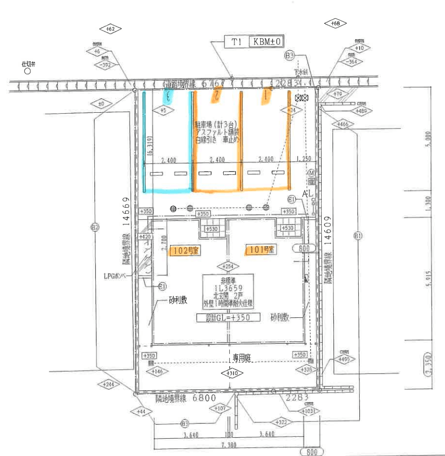 Ｍａｉｓｏｎ田中Ⅲの駐車配置図