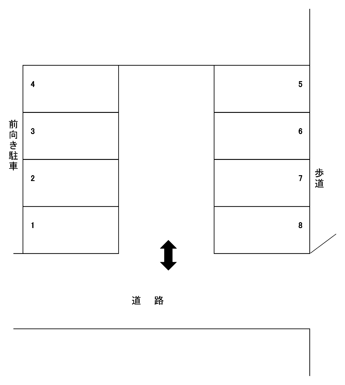 薬円台・林　駐車場の駐車配置図