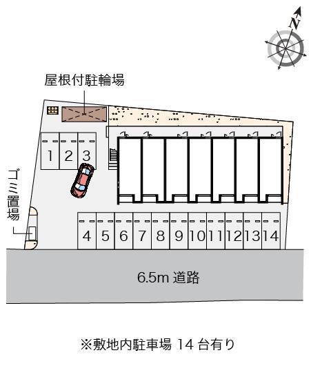 クレイノＫａｚｕｎ(56075)の駐車配置図