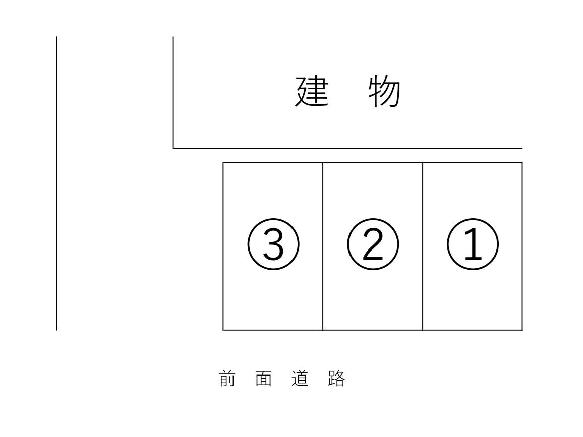 南12西15月極駐車場の駐車配置図