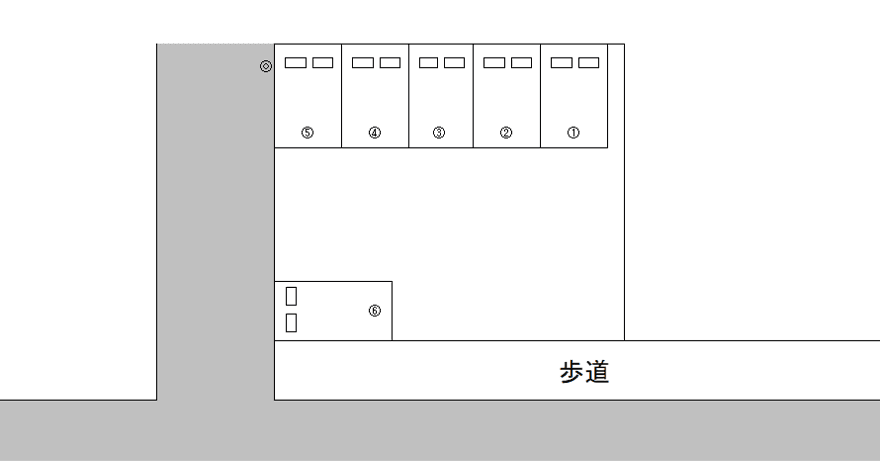 笹山パーキングの駐車配置図