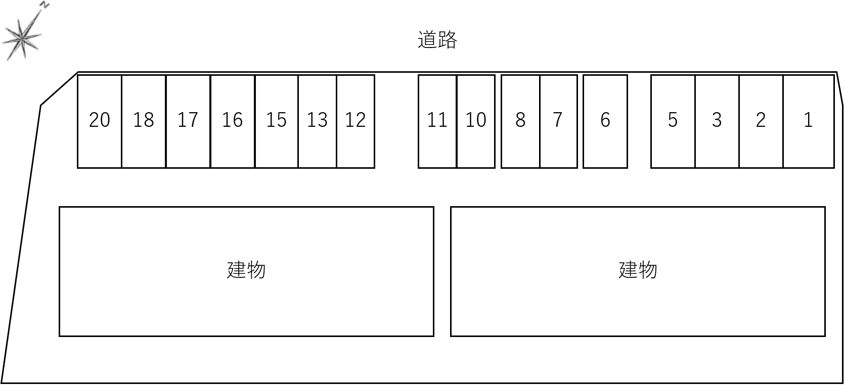 フォレストヒルＡの駐車配置図
