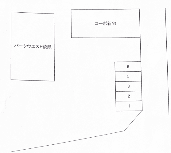 綾瀬7丁目駐車場の駐車配置図