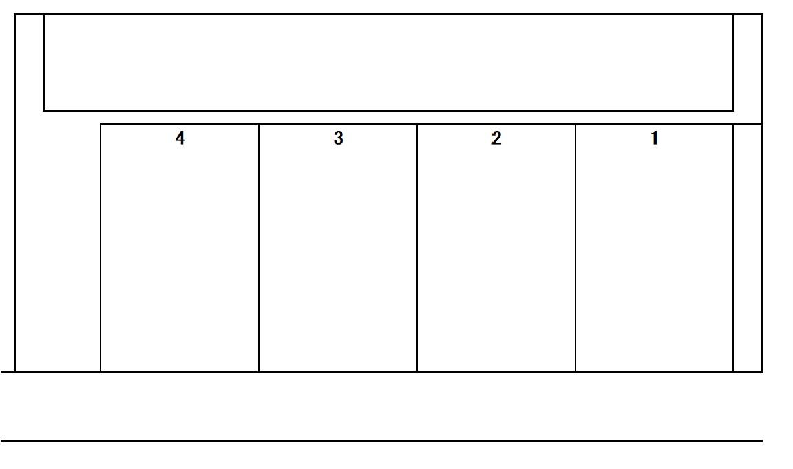 旭町横山駐車場の駐車配置図