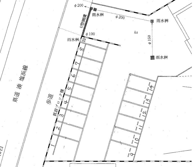 みとま駐車場の駐車配置図