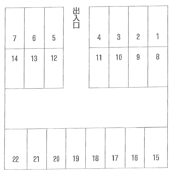 千代田眞田パーキングの駐車配置図