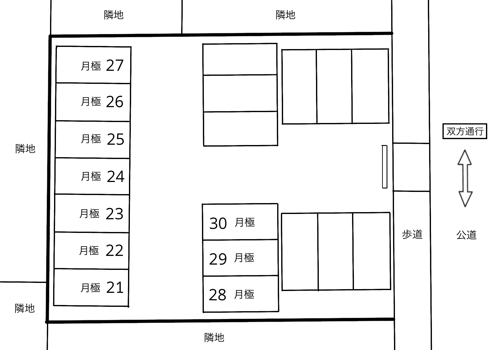 高畑４丁目第２の駐車配置図