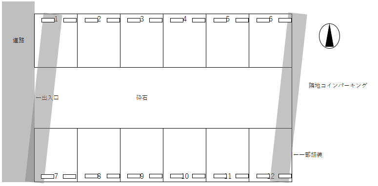 (KT28）高塚町・駐車場の駐車配置図