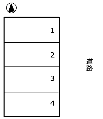 山手町パーキングの駐車配置図