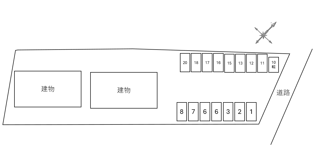 グラシア寿Ａの駐車配置図