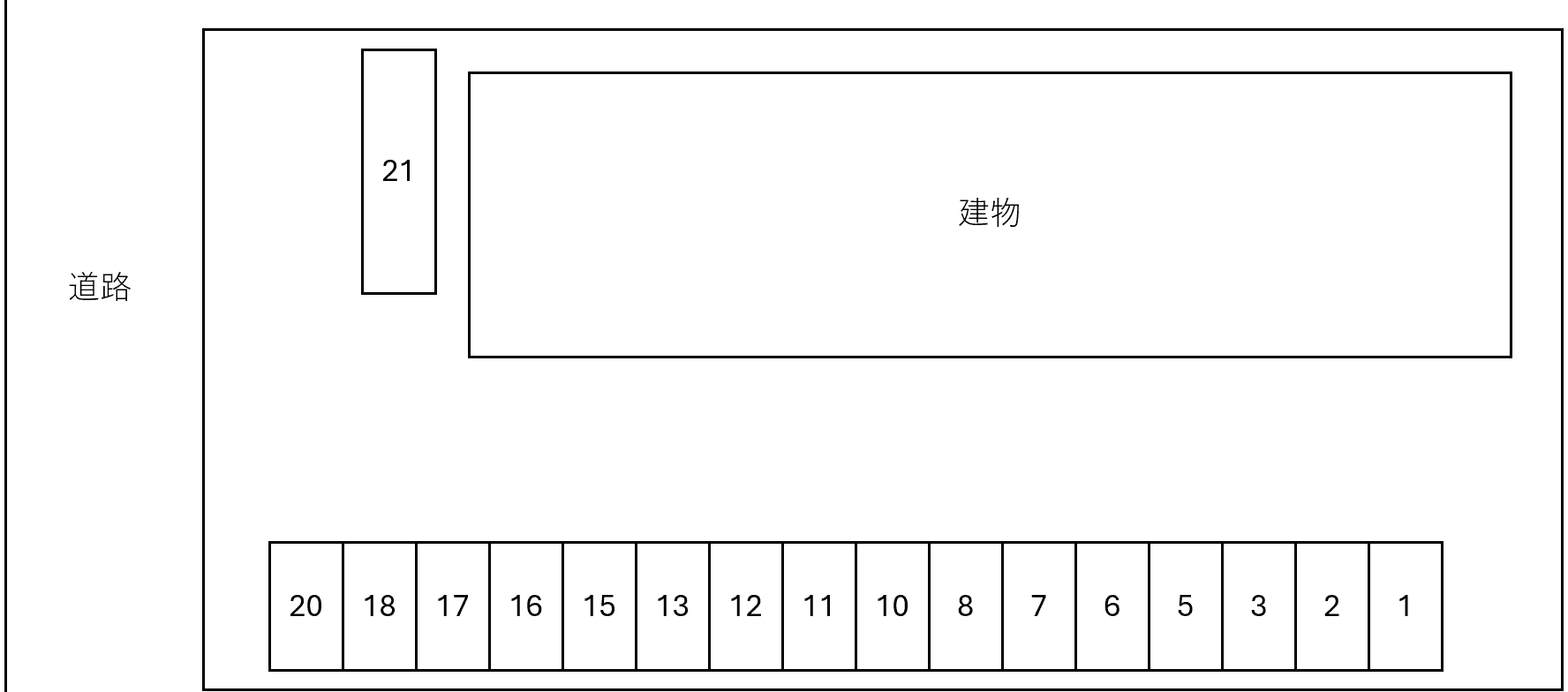 ティアコートｆ　Ａの駐車配置図