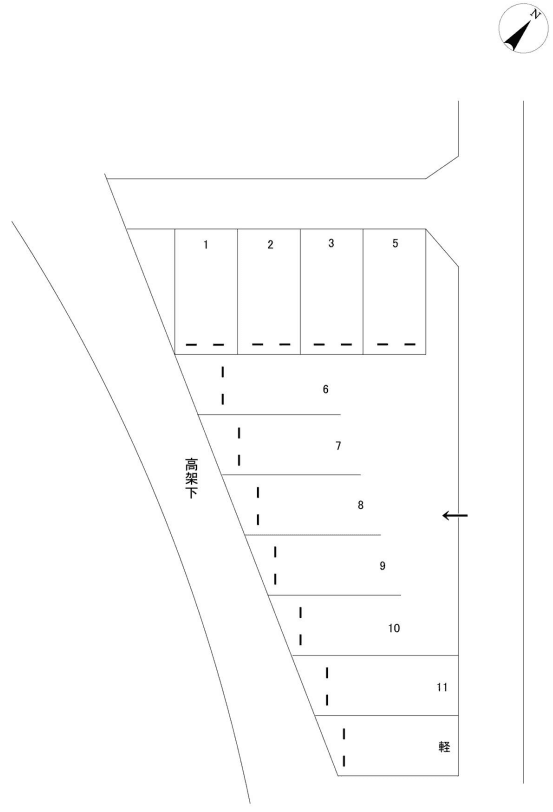 684　中島　塩池町1丁目駐車場①の駐車配置図