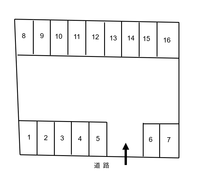 安積2丁目駐車場の駐車配置図
