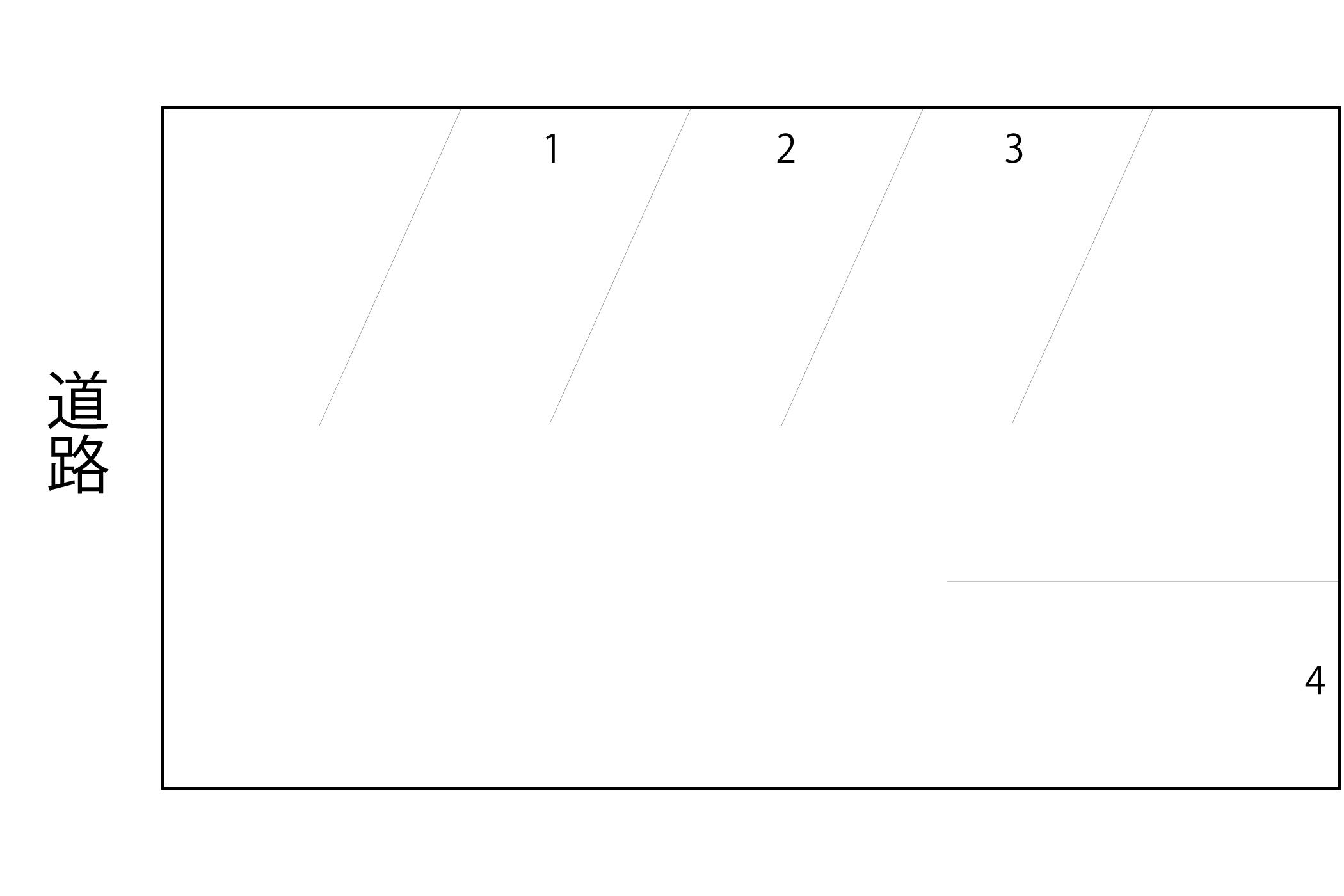 しまんとパーキング中村東町一丁目58番の駐車配置図