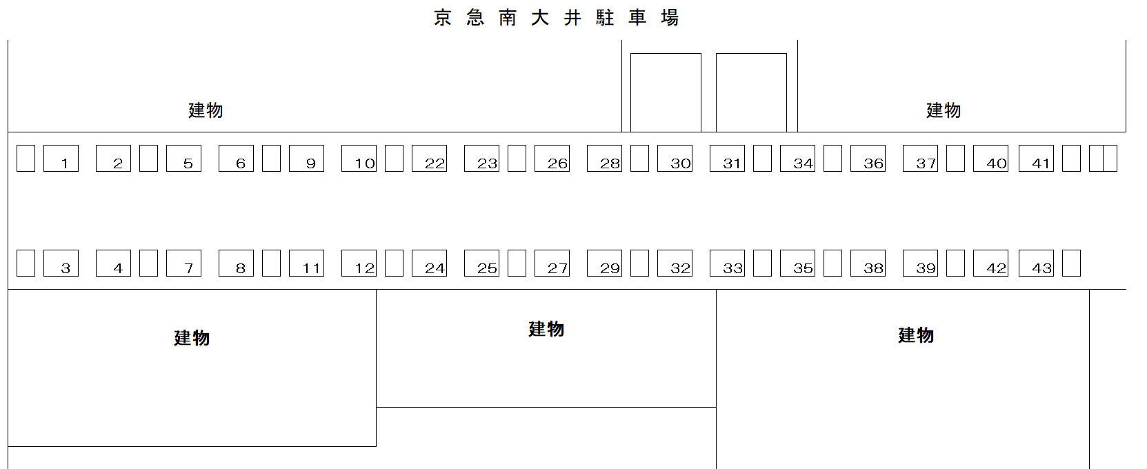 京急南大井の駐車配置図