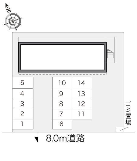 Ｍ(17195)の駐車配置図