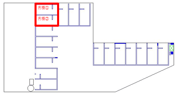 米原駅前第５の駐車配置図