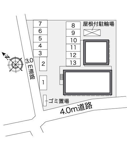 ＳＱＵＡＲＥⅡ(25761)の駐車配置図