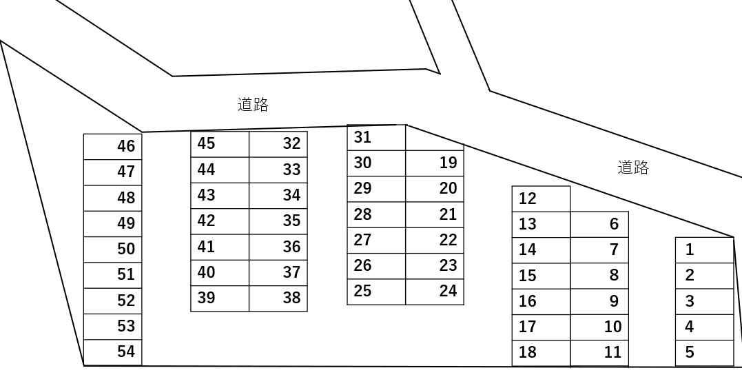 守谷パ－キング　竹山の駐車配置図